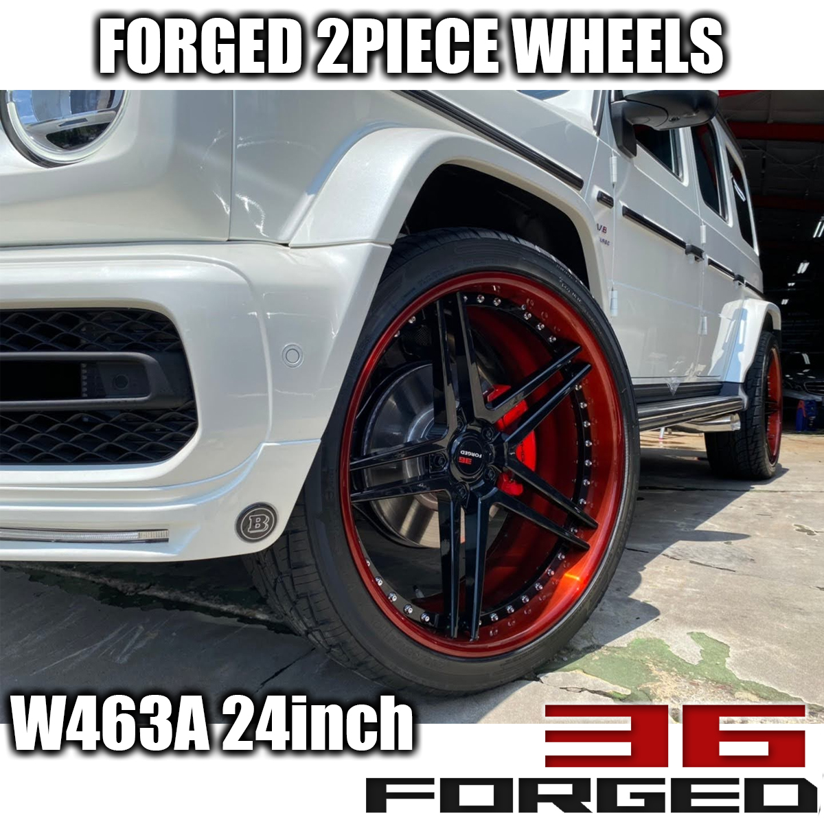 W463a 鍛造アルミホイール★完全オーダーメイド 36FORGED WHEEL 2ピース ベンツ G63 G350 G550 アメ鍛 フォージド ゲレンデ 130拍卖