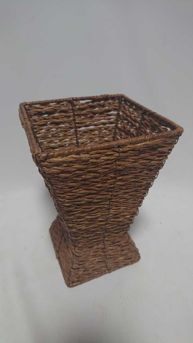 花籠 花器 竹編 竹籠 骨董 アンティーク 茶道具 華道具 花入 花篭 ③拍卖