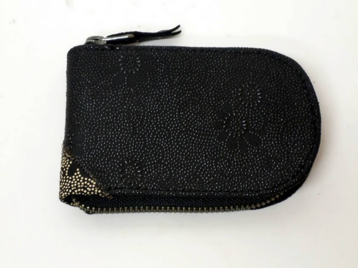 限定一点品 送料無料 247-1印伝鹿革のコイン入れファスナー式拍卖