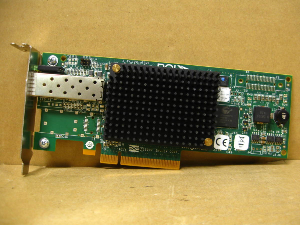 ▽EMULEX EMU-P001219(A) LPE12000 8Gbps FC HBA Single PCI-EX 中古 ロープロ HP 697889-001 AJ762-63003拍卖