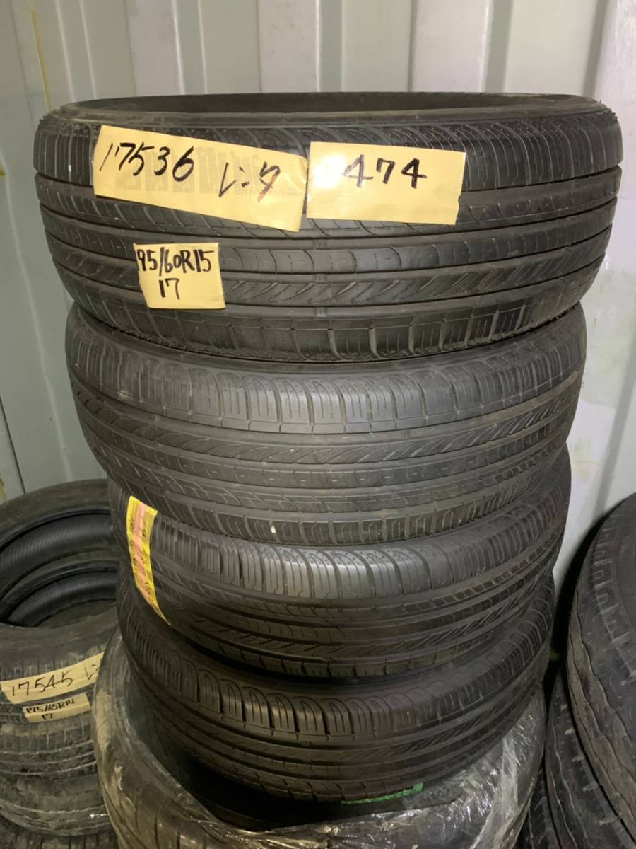 Y474 195/60R15 roadstone ロードストーン 2017年 4本セット拍卖