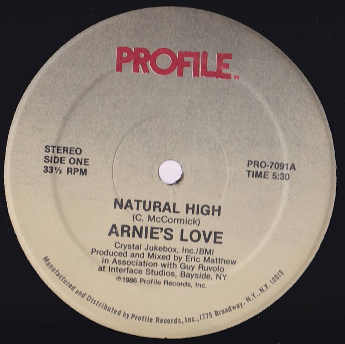 Soul 12inch★ARNIE’S LOVE / Natural high (BLOODSTONEカヴァー曲)★Profile★拍卖