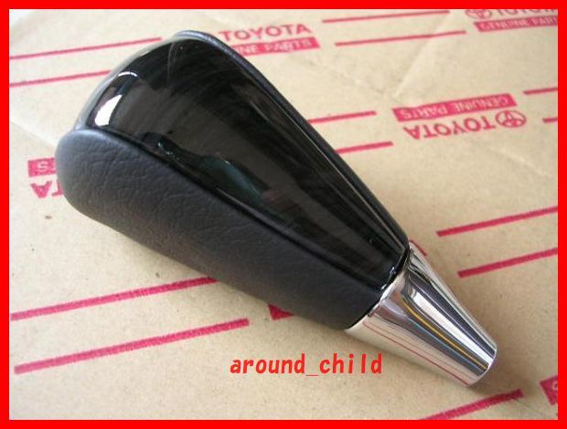 ■トヨタ純正高級黒木目&レザーシフトノブ■オーリス/アクア/ウィッシュ/ヴィッツ/パッソ/ブレイド/ラクティス/アイシス/スペイド/イスト6拍卖