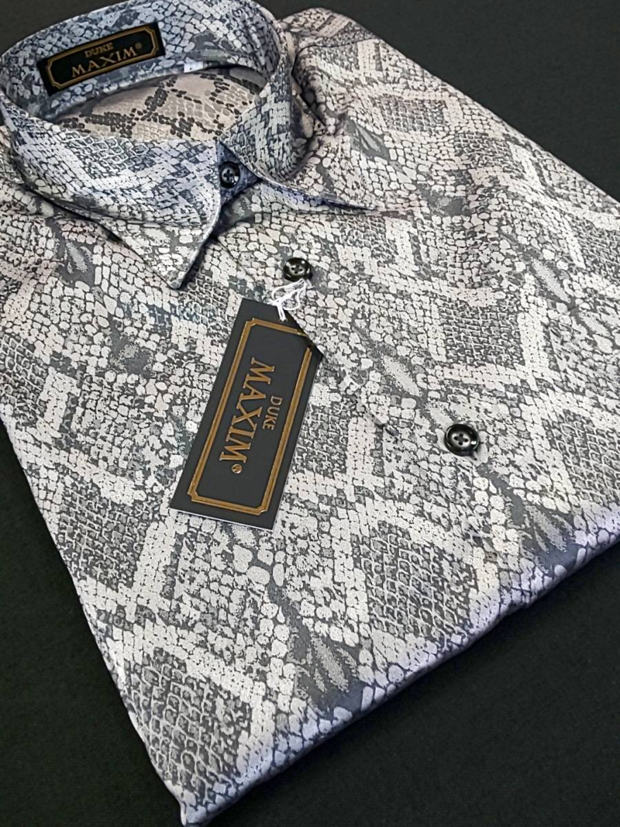新品 SALE!! 50%OFF 送料無料 MAXIM レギュラーカラー ドレスシャツ Lサイズ ゆったり ダンス カラオケ パーティー 日本製 8801-3拍卖