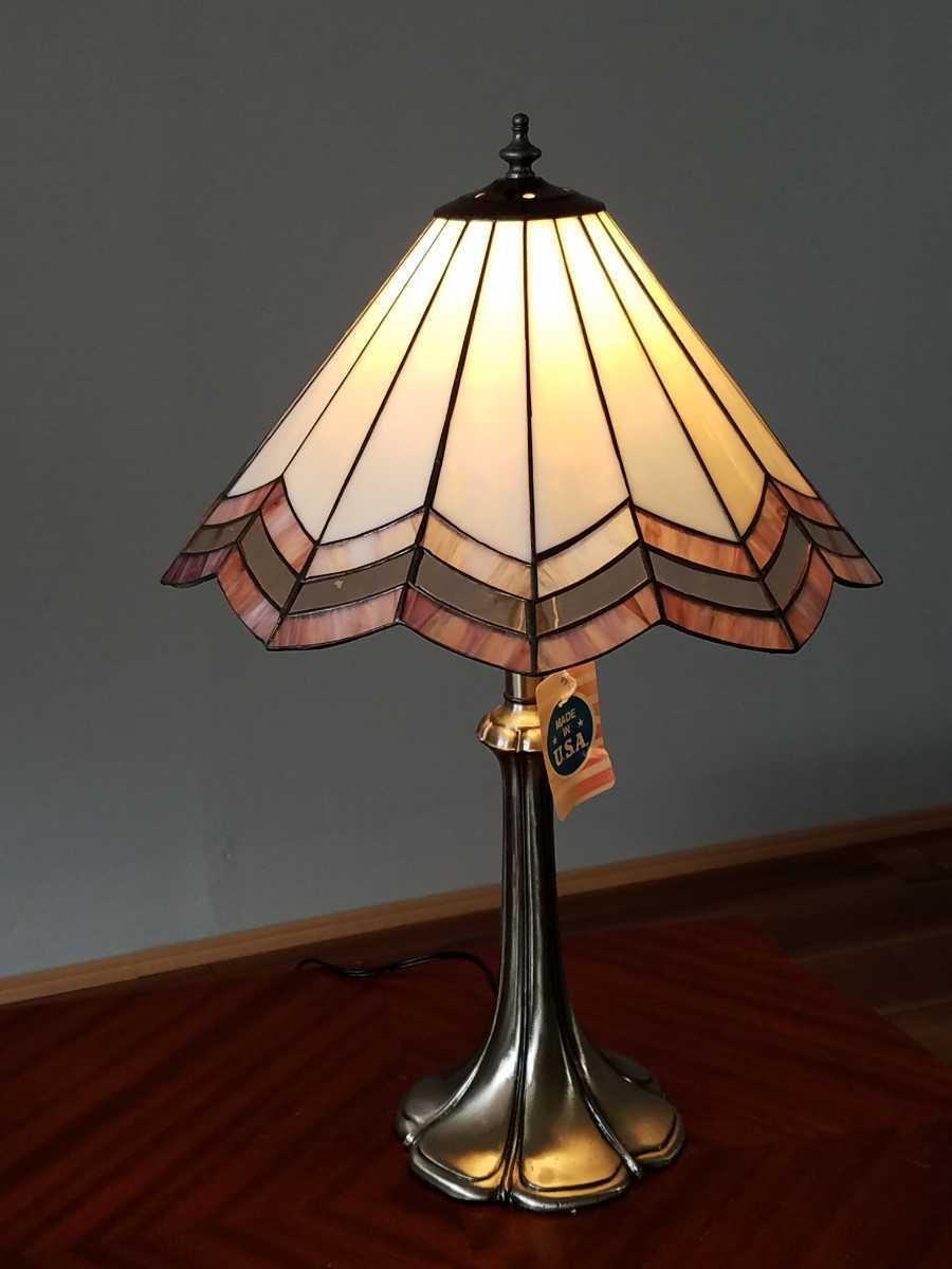 ステンドグラス フロアランプ 点灯OK 高さ約61cm インテリアライト 照明 間接照明 E26 卓上ライト ナイトランプ拍卖