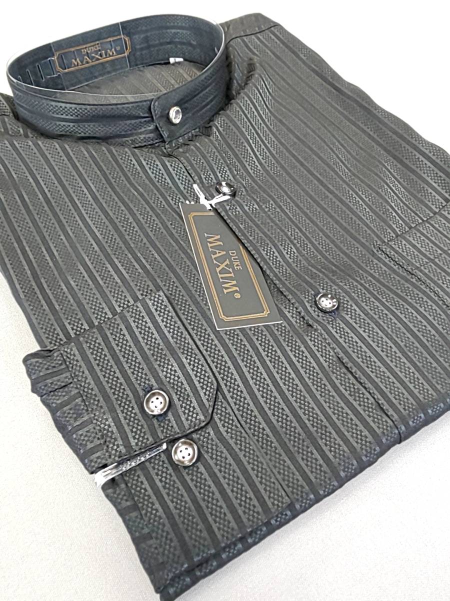 新品 SALE!! 送料無料 MAXIM スタンドカラー ドレスシャツ Mサイズ ゆったり ダンス カラオケ パーティー 日本製 58910拍卖