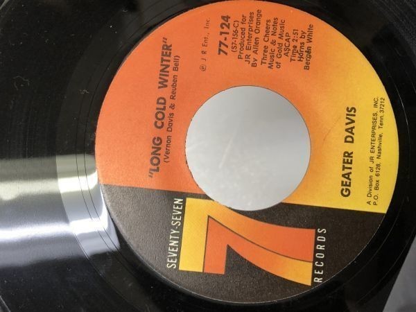 GEATER DAVIS/LONG COLD WINTER. WHY DOES IT HURT SO BAD シングルレコード拍卖