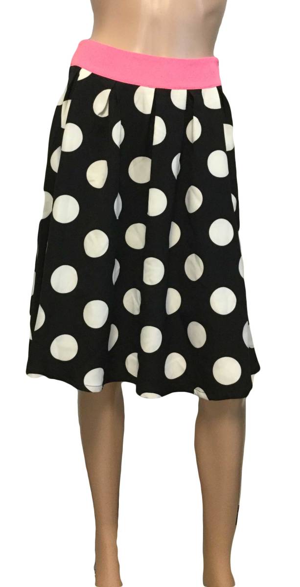 【 ジャマイカ直輸入 】 【 フレアスカート 】 ドット 膝丈 スカート 80s風 ジャマイカ雑貨 インポートファッション レゲエ雑貨拍卖