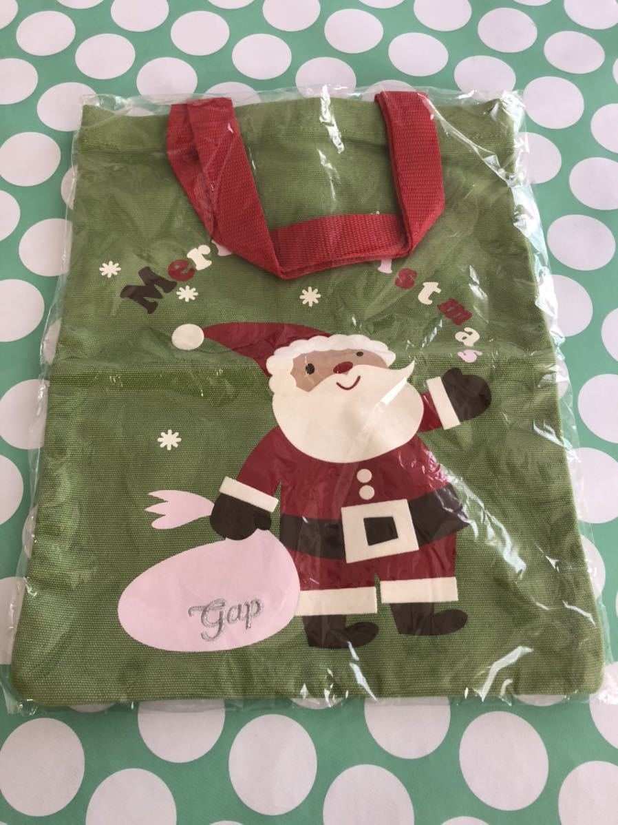 【タグ付き新品】ギャップキッズ☆サンタさんプリントミニトートバッグ ※検索/GAP拍卖