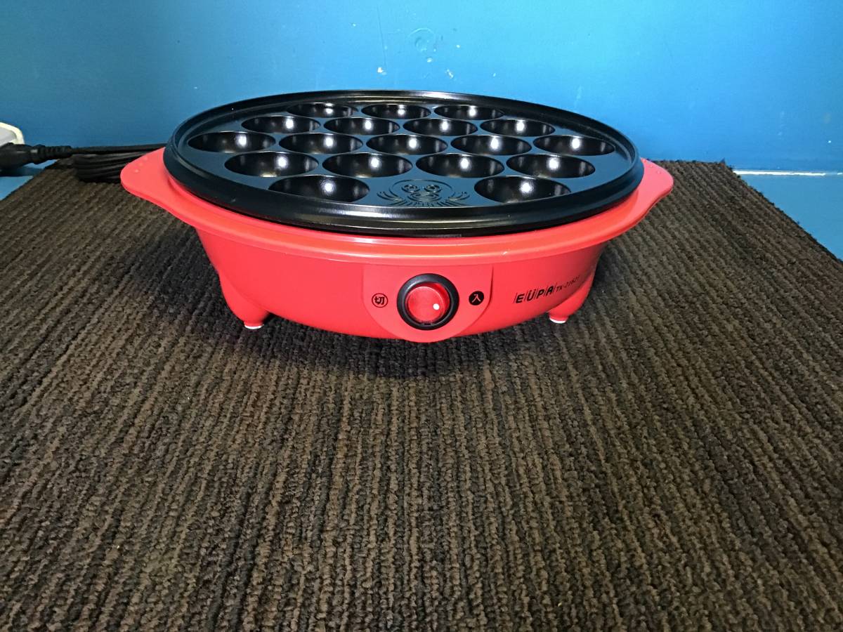 M77★岐阜発 美品△EUPA/ユーパ/たこ焼き器△TK-2162T/通電をし鉄板が温かくなることは確認済み/たこ焼きパーティー/中古品□8/6□★拍卖