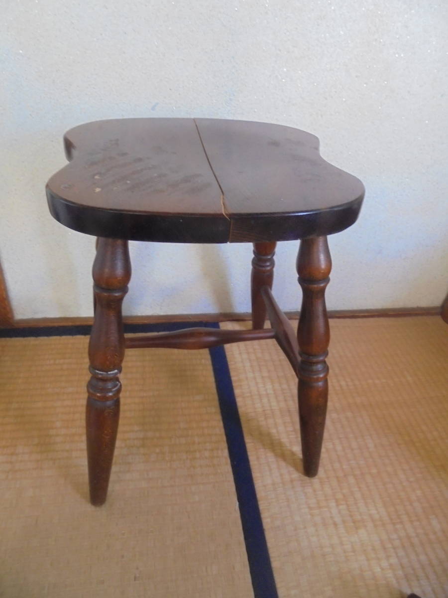 木製 踏台 椅子・台座・スツール/四脚/多少キズ・汚れあり拍卖