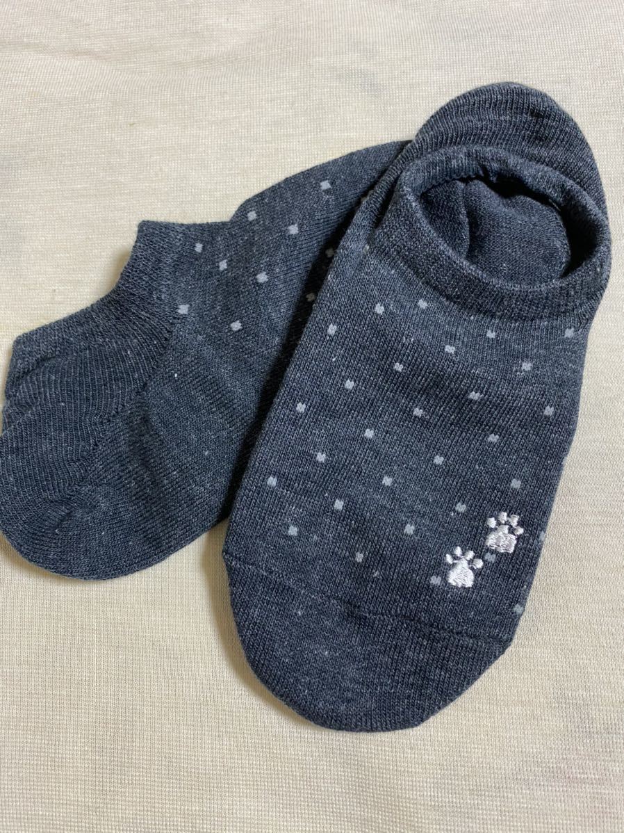 千趣会 冷えとり日和365 スニーカーソックス☆新品 猫 肉球 23~25センチ拍卖