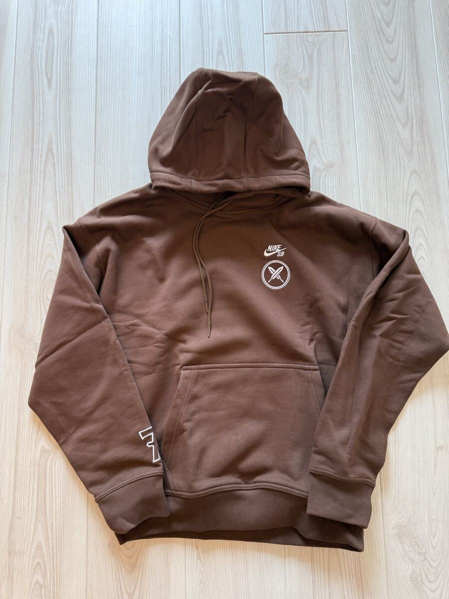 ★【新品Mサイズ】NIKE SB 堀米雄斗デザインスケートボードパーカー FN0552-259 プルオーバー ブラウン シュプリーム supreme拍卖