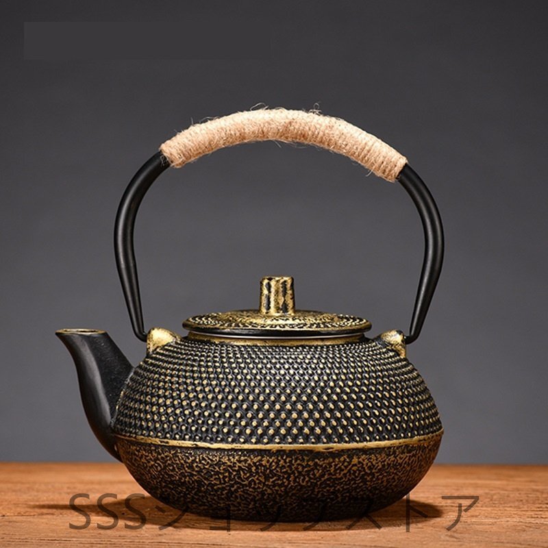 高品質茶道具 鉄壺 鋳鉄製 手作り 湯を沸かす鉄瓶 鉄分補給 南部鉄器 鉄瓶 急須600ML拍卖
