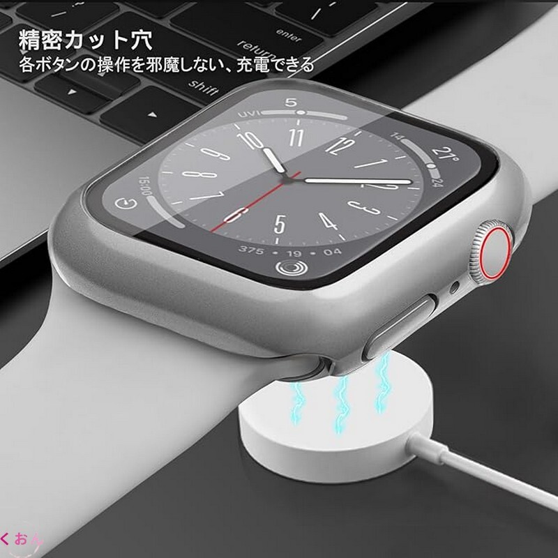 シルバー 40mm 超薄型 軽量 高透過率 PC + 強化ガラス 装着簡単 アップル ウォッチ Apple Watch SE3 耐衝撃 全面保護 ケース カバー拍卖