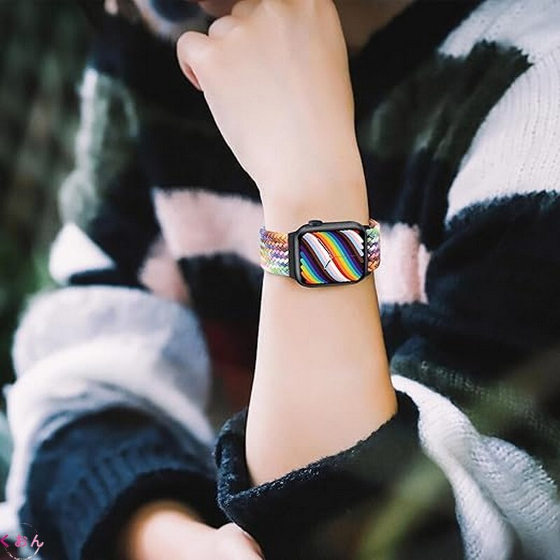 プライドエディション プレミアムソフト ナイロン素材 磁気留め金 アップル ウォッチ Apple Watch SE3 (42/44/45/46/49mm) バンド ベルト拍卖