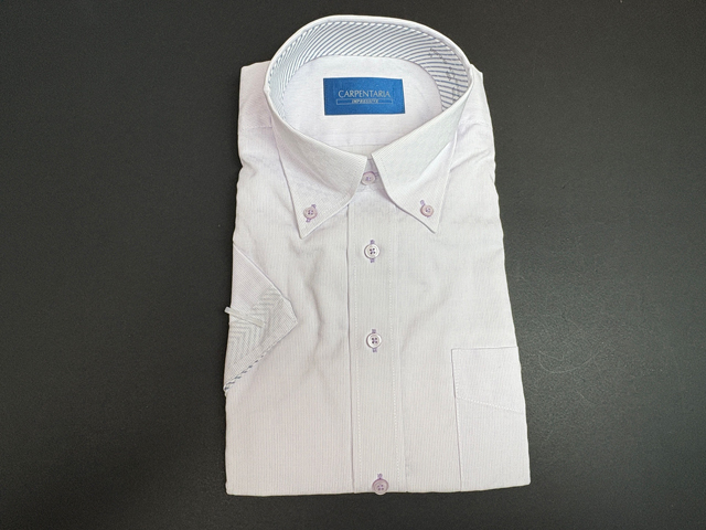 半32 パープル系 えり回り39 CARPENTARIA 半袖ドレスシャツ ワイシャツ拍卖