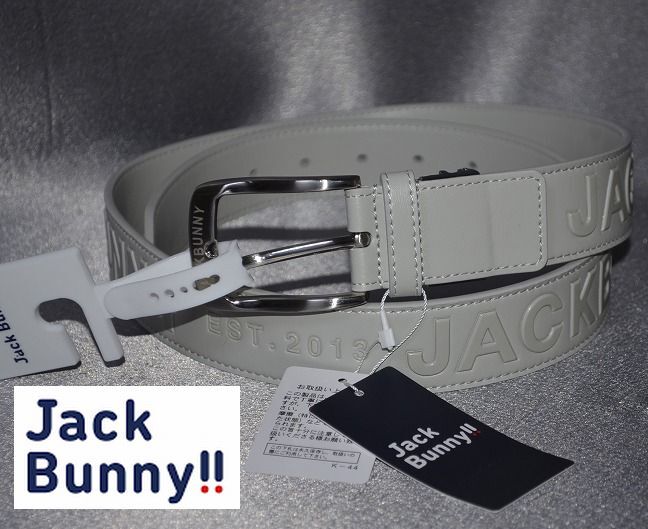 新品 ジャックバニー Jack Bunny!! フリーサイズ 高周波プリントベルト (UNISEX) グレー拍卖