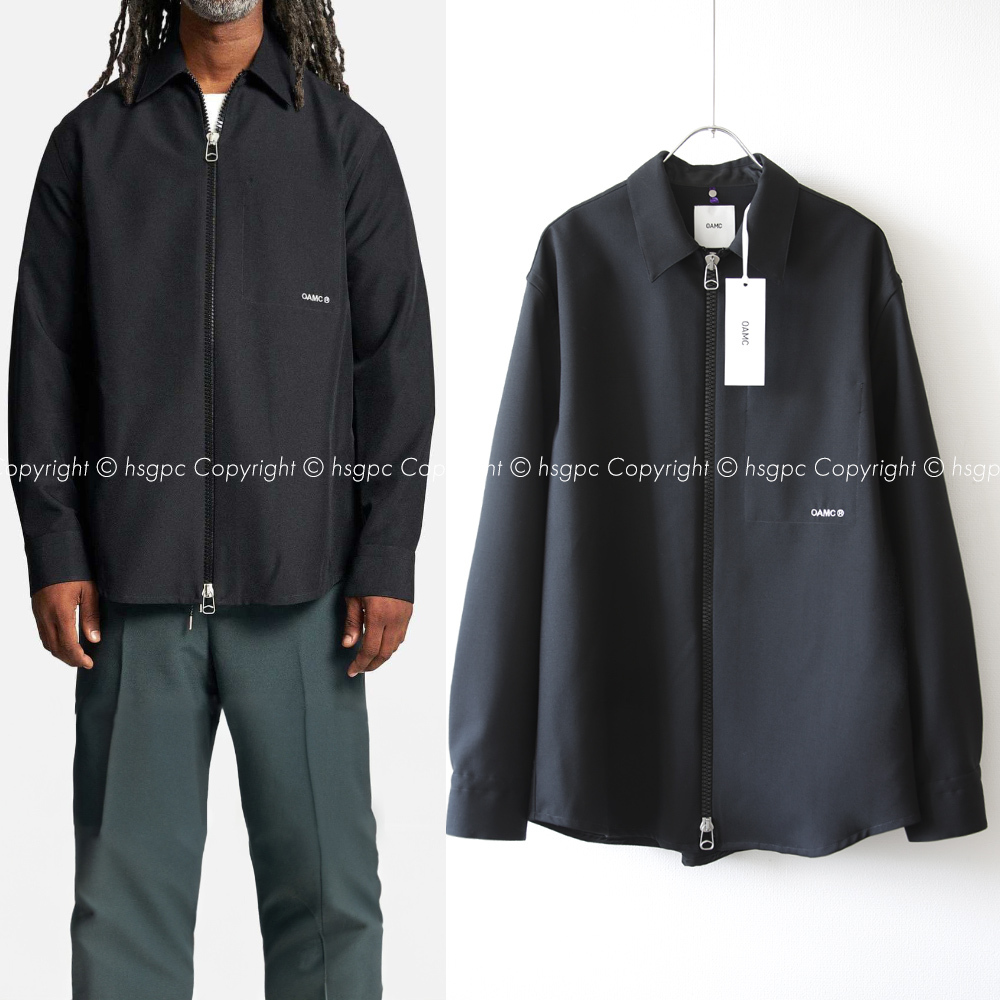 【定価9.6万】新品 OAMC トロピカルウール イアン ジップ シャツ ブラウス オーバーサイズ Ian Shirt サマーウール ジルサンダーデザイナー拍卖