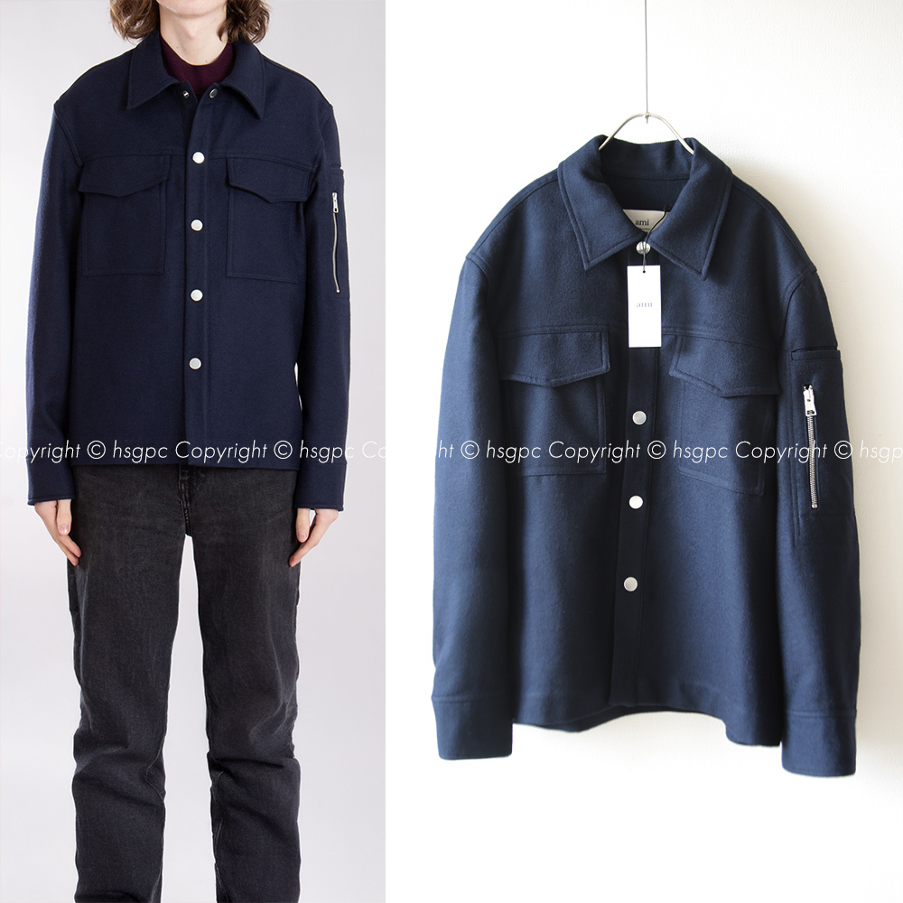 【定価10.1万】新品 アミ パリス CPO ウール シャツジャケット オーバーサイズ AMI PARIS Alexandre Mattiussi アレクサンドルマテュッシ拍卖