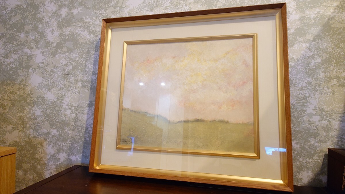 真作*油彩*大津伸生*武蔵野風景*1972年*拍卖