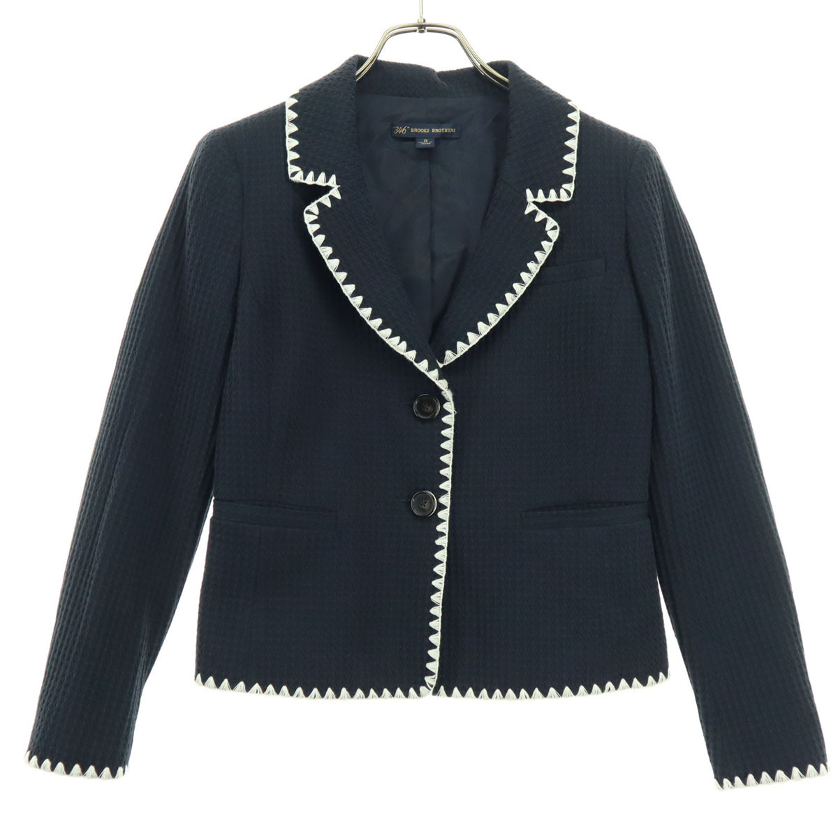 美品 Brooks Brothers ブルックスブラザーズ 長袖 ジャケット ネイビー系 レディース拍卖