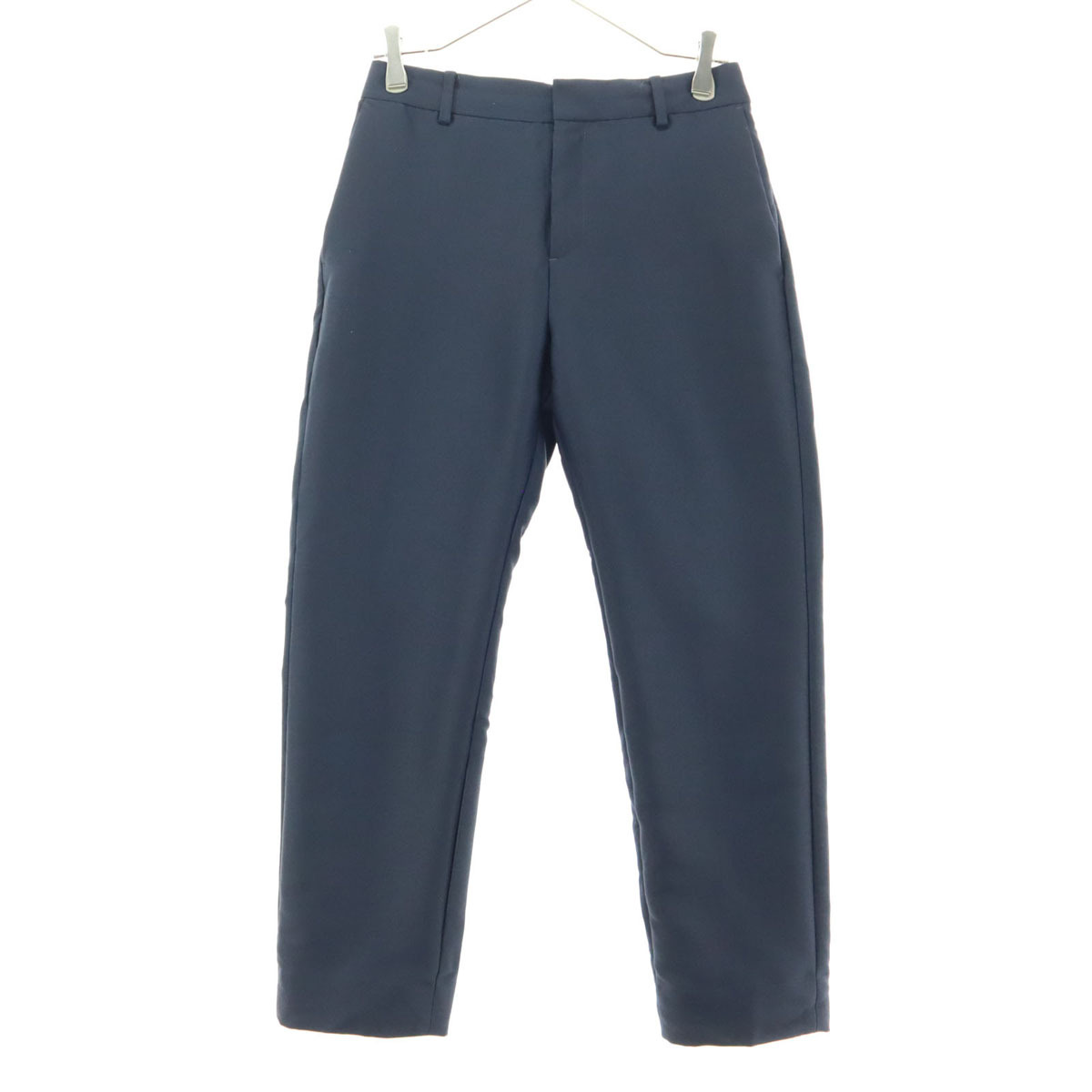 美品 UNITED ARROWS TOKYO ユナイテッドアローズトウキョウ 日本製 スラックスパンツ 36 ネイビー レディース拍卖