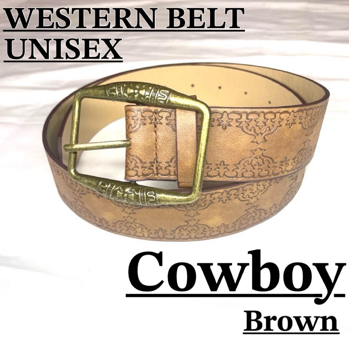 ウエスタンベルト y2k ヴィンテージ 古着 アメカジ グランジ シティボーイ アンティーク レトロ ブラウン PUレザー拍卖