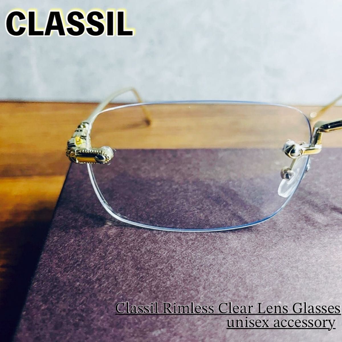 リムレス シルバー 度なし フチなし 伊達メガネ ツーポイント スクエア 透明 フレーム 韓国系 メンズ レディース おしゃれ拍卖