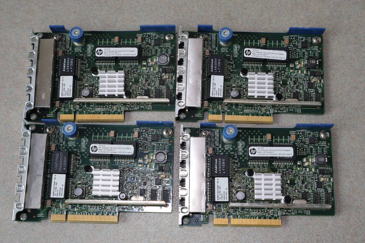 G8554 P 4個セット HP Ethernet 1Gb 4ポート 331FLR Adapter HSTNS-BN71 634025-001 / 629133-001 ProLiant DL360p Gen8 取外 動作確認済拍卖