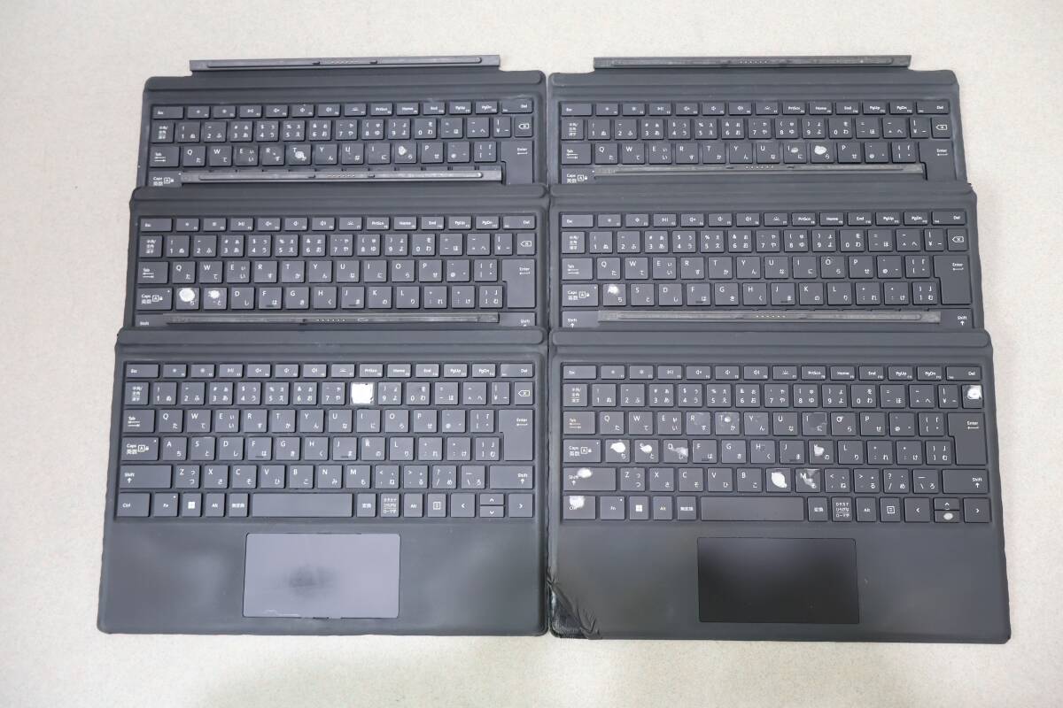 A0125 P 6個セット Microsoft Surface Pro マイクロソフト 純正キーボード Model:1725 タイプカバー 日本語キーボード 中古品拍卖