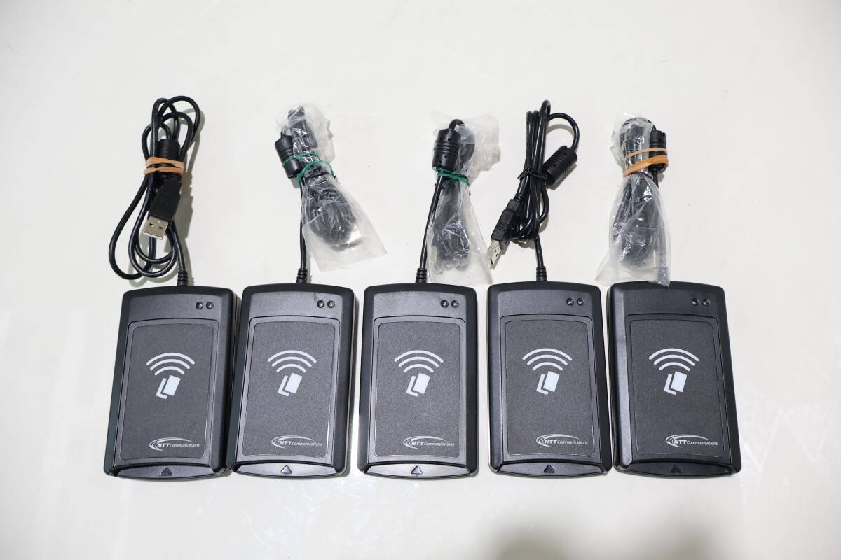 A0173(2) P 5個 NTTコミュニケーションズ ICカードリーダー/ライター ACR1251DI-NTTCom ACR1251U-C4 USB接続 NFC 非接触型 動作確認済 中古拍卖