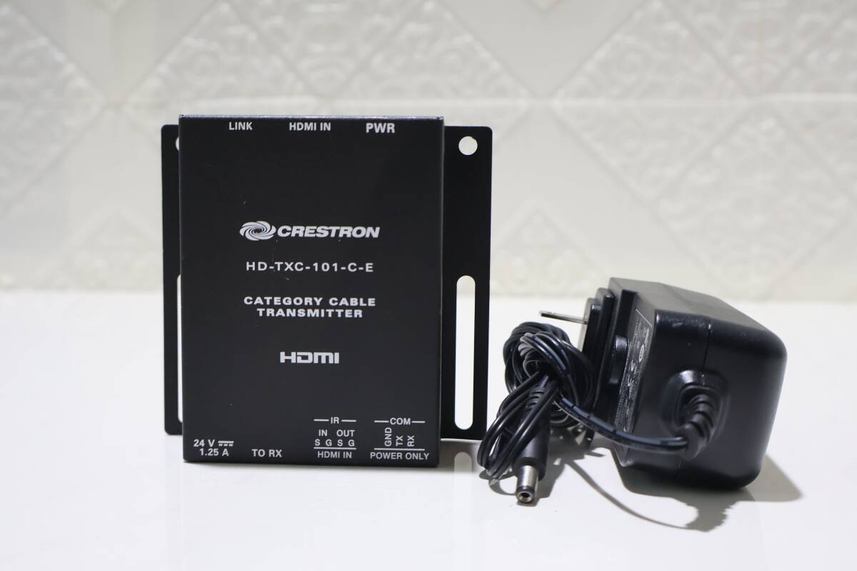 A0183 P CRESTRON HD-TXC-101-C-E HDMIケーブルトランスミッター ACアダプター付属 入力24V 1.25A 映像延長 送信機 動作確認済み拍卖