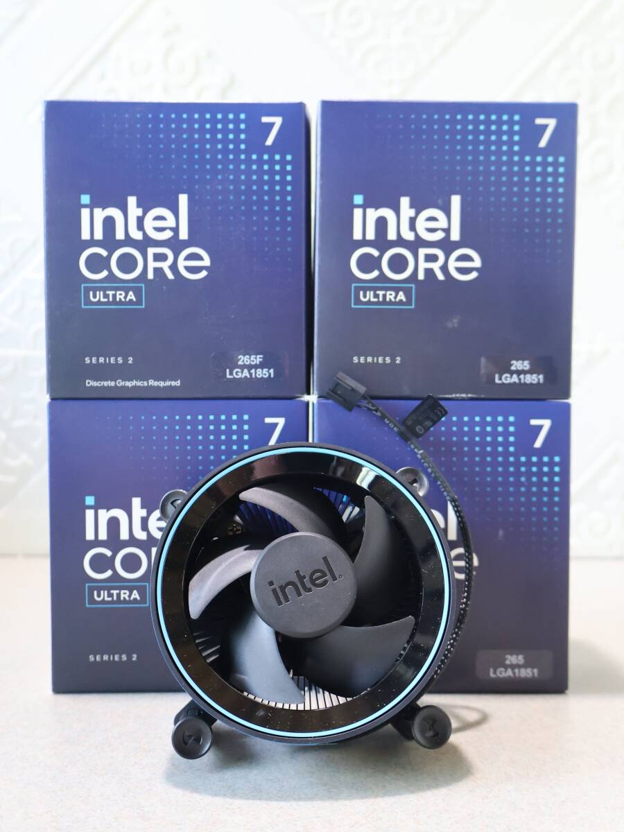 G9406 P【未使用品】4個セット インテル CPUクーラー Intel Core Ultra 7 (265 ×3個 + 265F ×1個) DC12V 0.3A LGA1851対応 箱付き拍卖