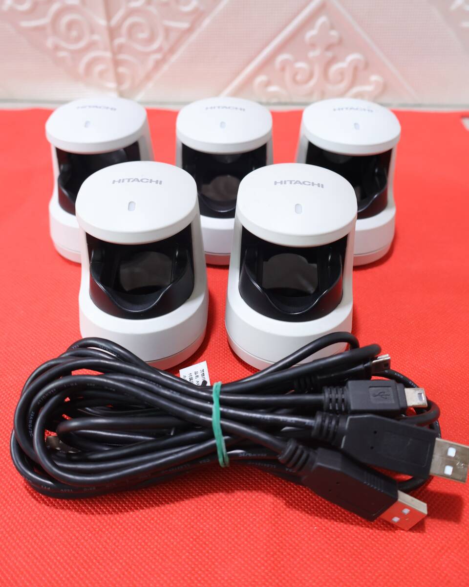 G9992 (5) P 5個セット 日立 HITACHI 指静脈認証 USB バイオメトリクス スキャナー PC-KCA110 5V 500mA 動作品 電源USBケーブル付 日本製拍卖