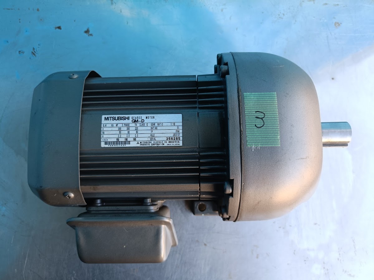 ★MITSUBISHI ギヤードモーター GM-D 200V 0.4KW 1:10★③拍卖
