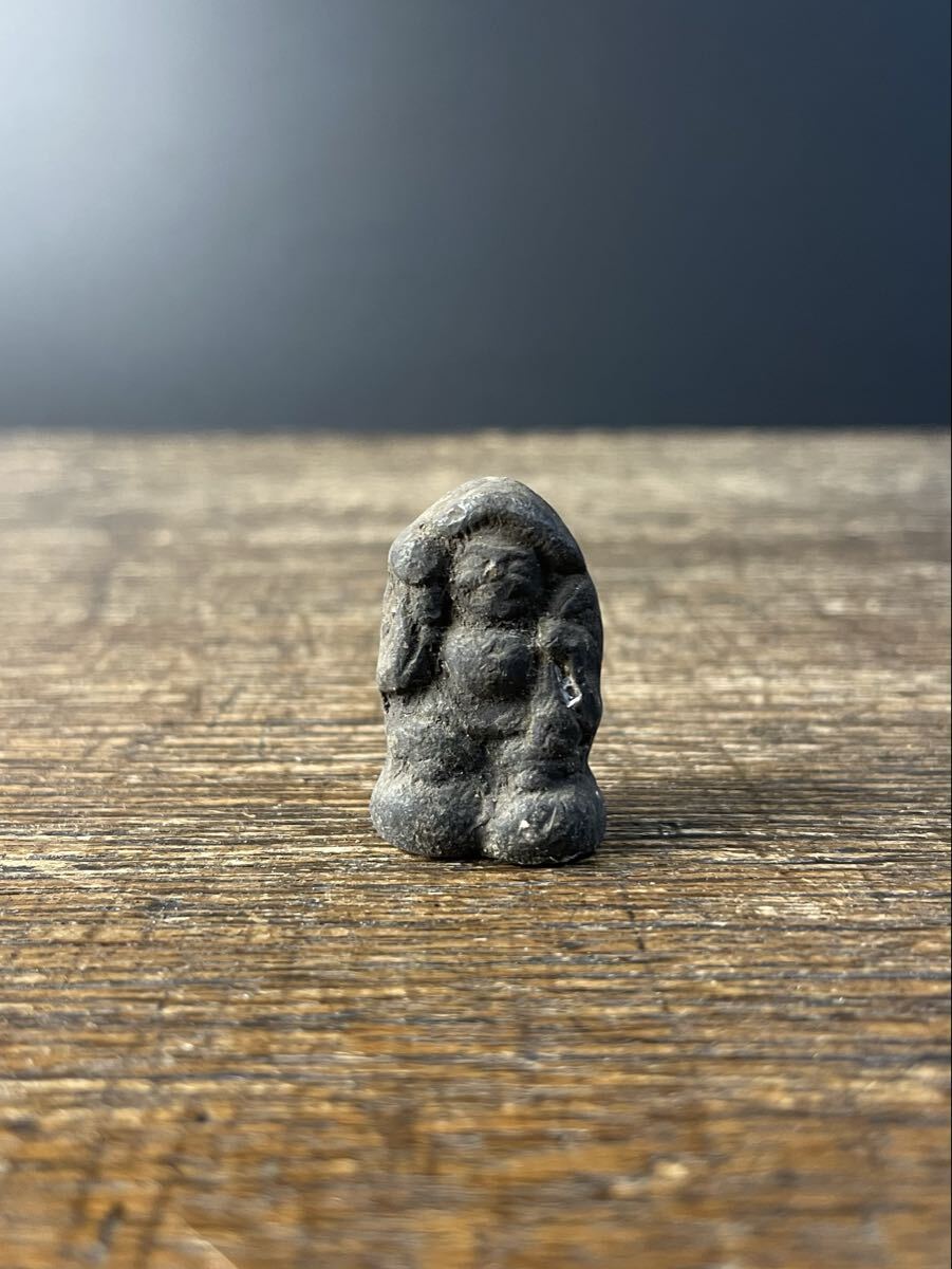 土人形 大黒様 高さ約3.4cm 縁起物 七福神 大黒天 土人形 置物 インテリア 小さめ 仏像 HC-4拍卖