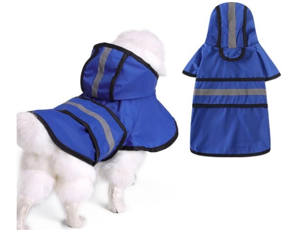 新品 大幅値下げ 犬レインコート サイズ 3XL 青 ポンチョ型で着せやすい。 かわいい 完全防水拍卖