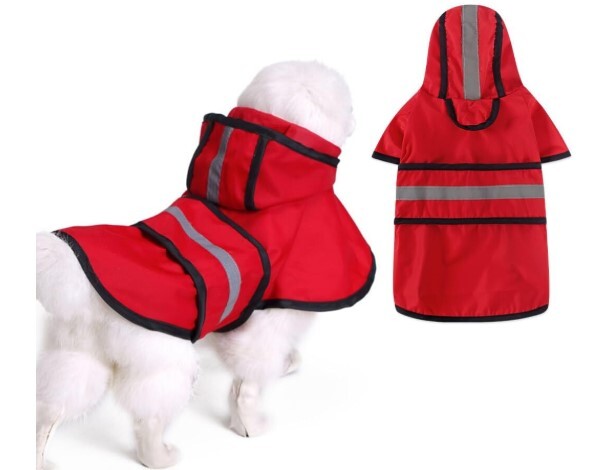 新品 大幅値下げ 犬レインコート サイズ L 赤 ポンチョ型で着せやすい。 かわいい 完全防水拍卖