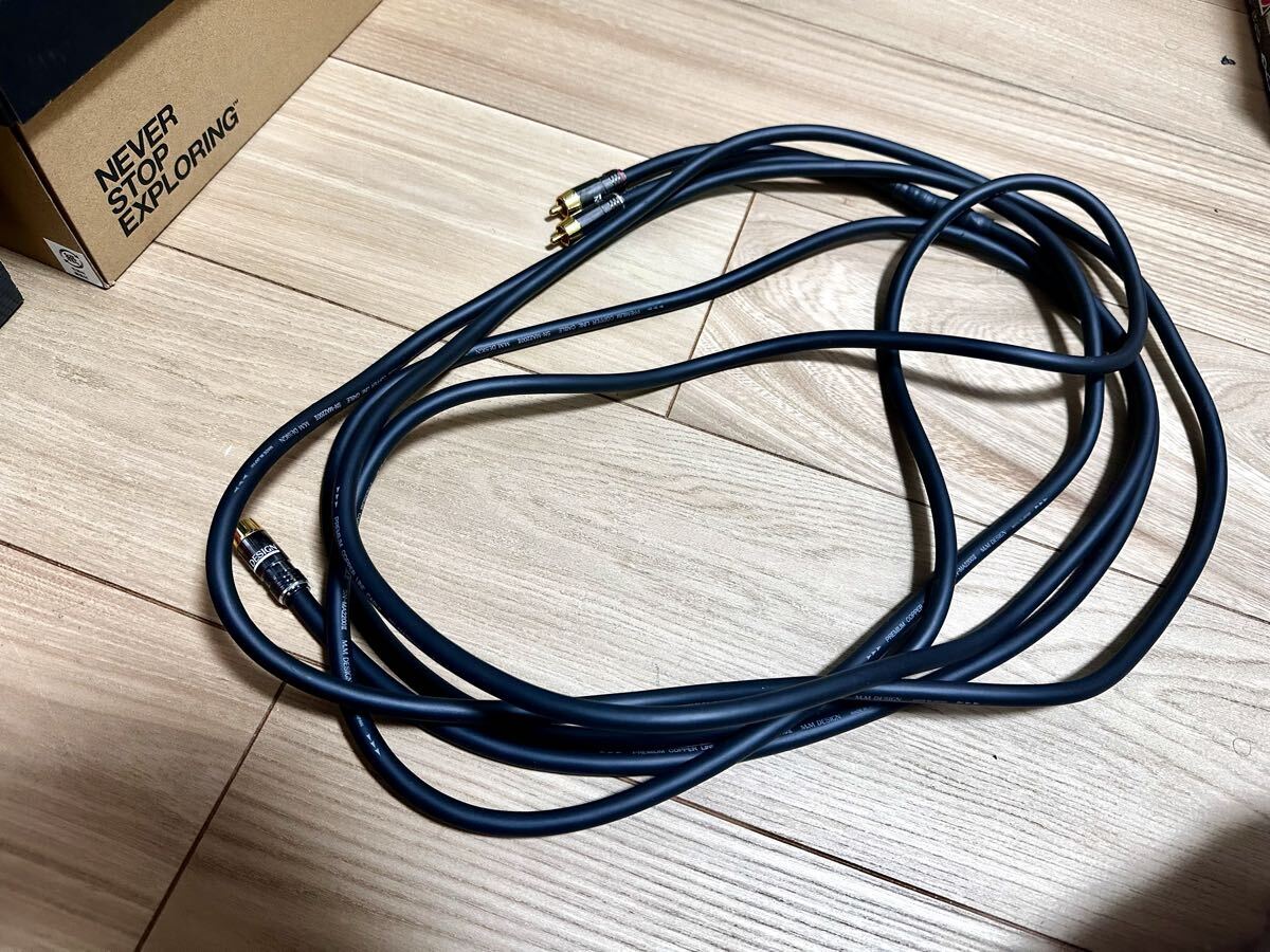 M&Mデザイン 特注Y字 RCAケーブル!高級SN-MA2200Ⅱ!5m! 美品!拍卖