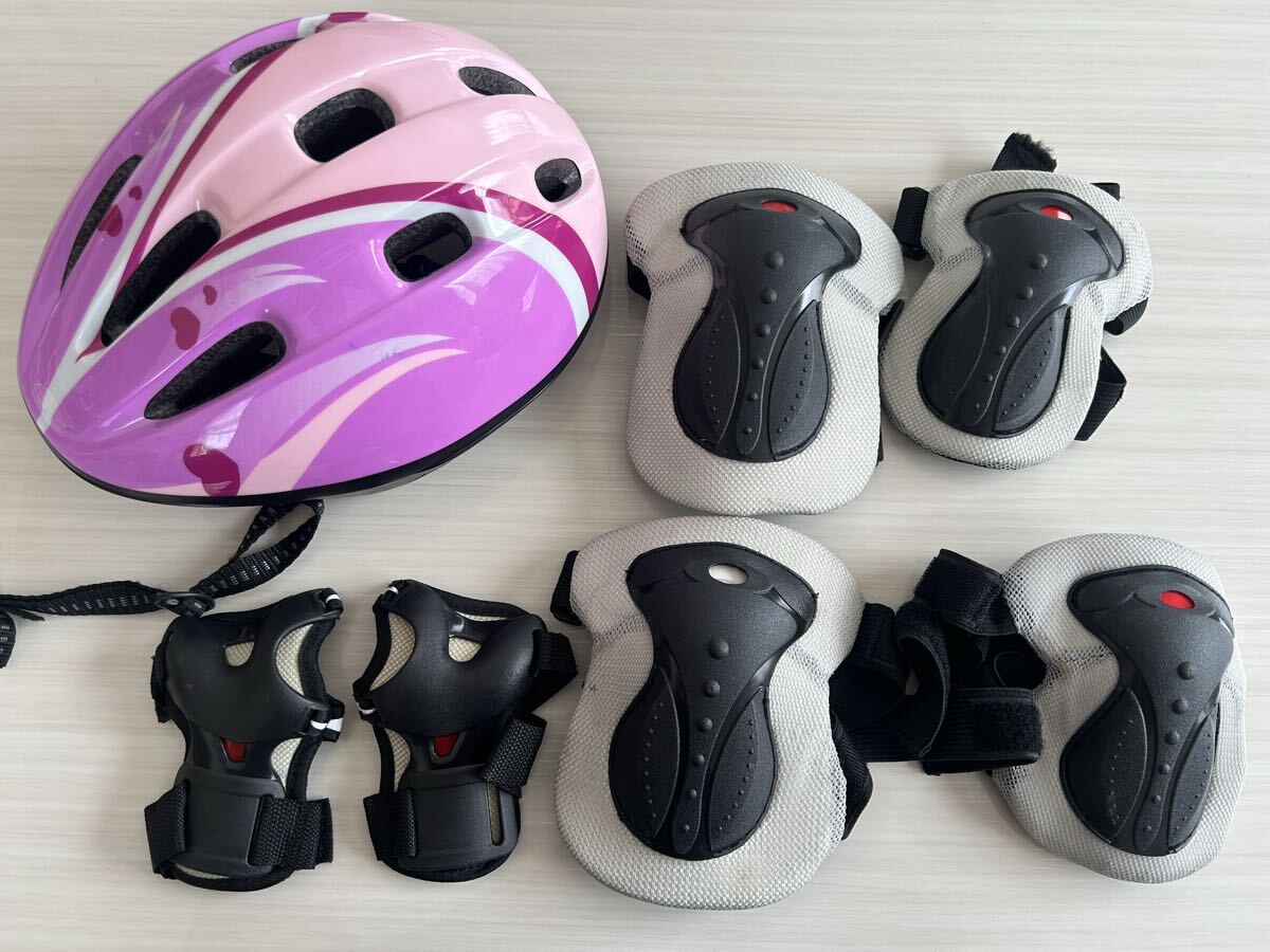 自転車用ヘルメット 肘膝プロテクターセット 児童用 M 3歳から5歳用 ヘルメット拍卖