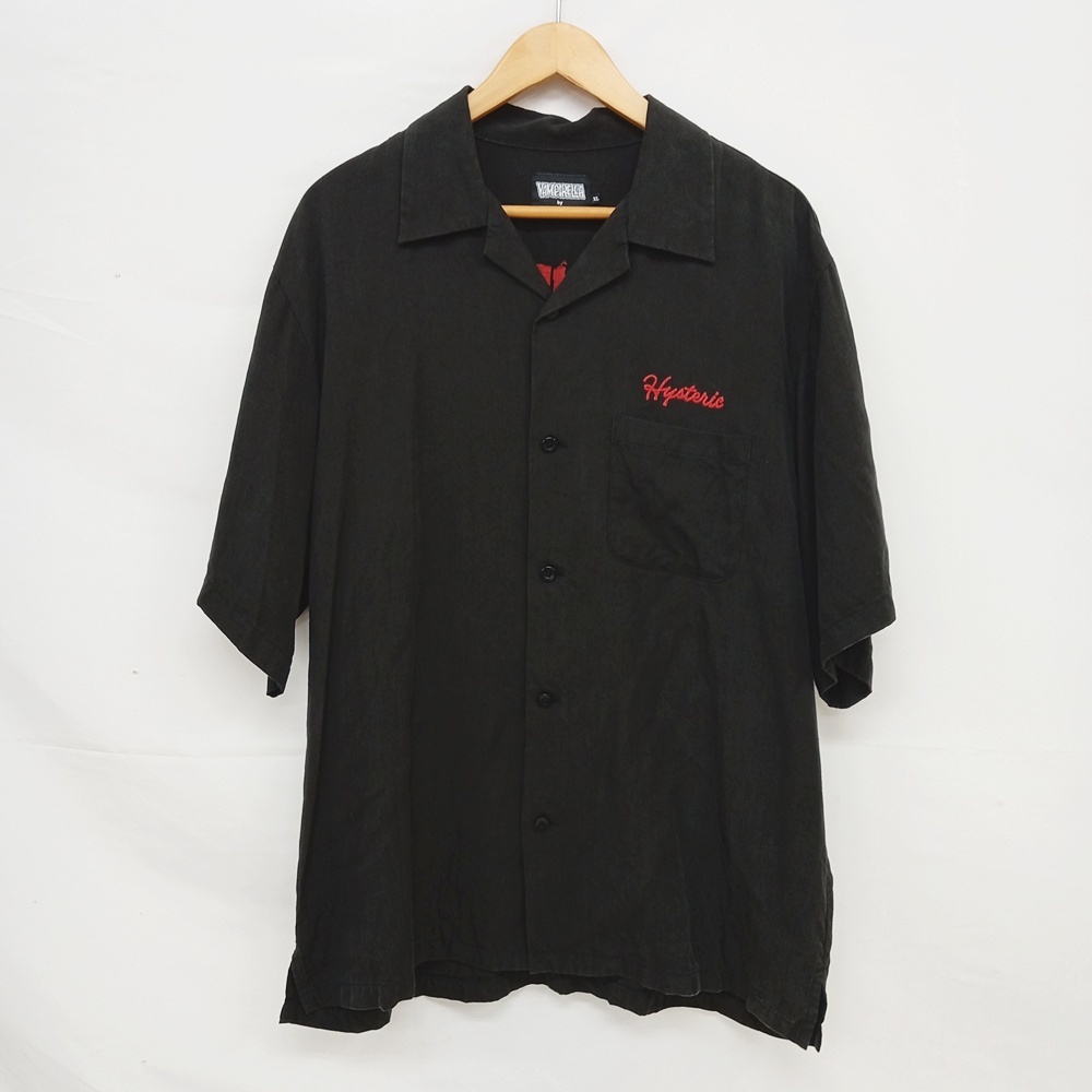 ●古5051 HYSTERIC GLAMOUR ヒステリックグラマー Vampirella 刺繍オープンカラーボウリングシャツ XLサイズ【66】拍卖