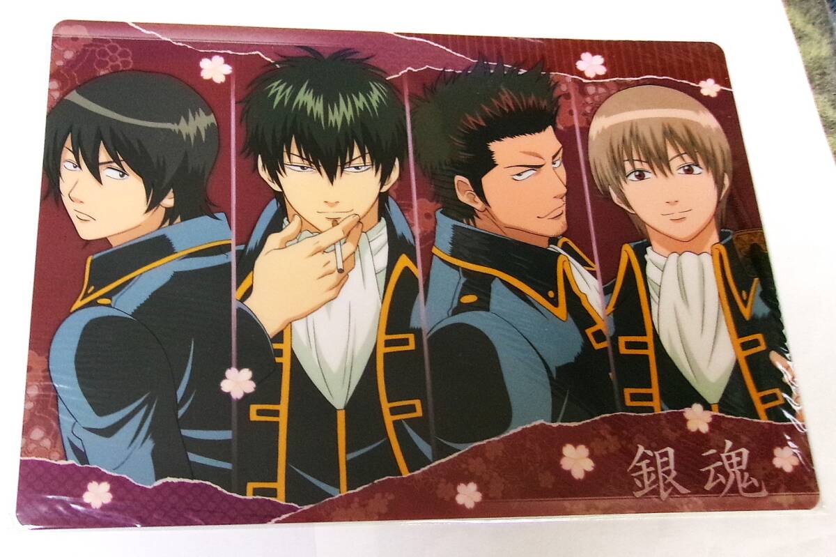 銀魂 下敷き 真選組 山崎退 土方十四郎 近藤勲 沖田総悟 (横) エンジ 未使用拍卖