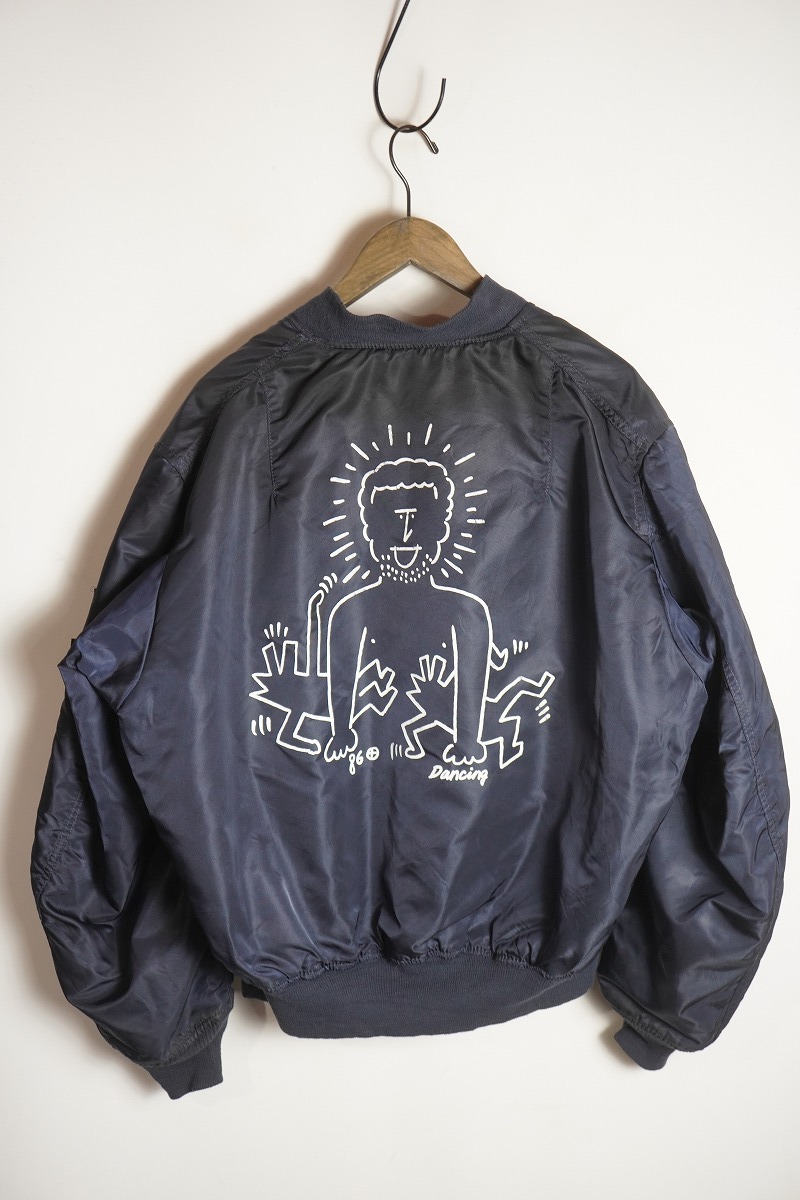 希少 長場雄 × OKYAKU MA-1 ジャケット YU NAGABA ユウナガバ ALPHA アルファ 本人直筆サイン入り ミリタリー ヴィンテージ 紺XXL 910P▲拍卖