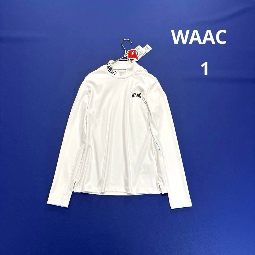 未使用★WAAC ワック 長袖モックネックシャツ ホワイト 韓国ゴルフ 1拍卖