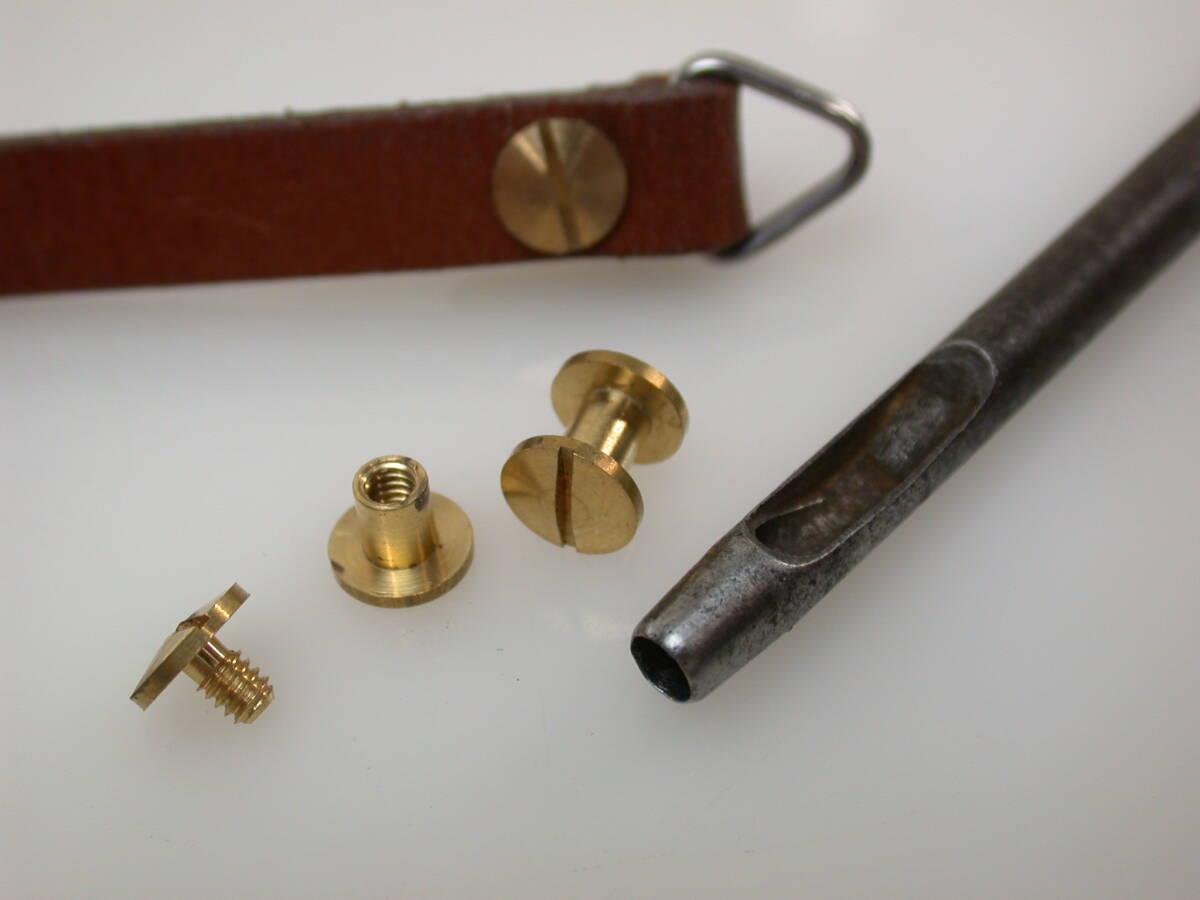送料無料/即決/真鍮製 クラカメ用 本革ストラップ自作金具 1台分(5.3mm)拍卖