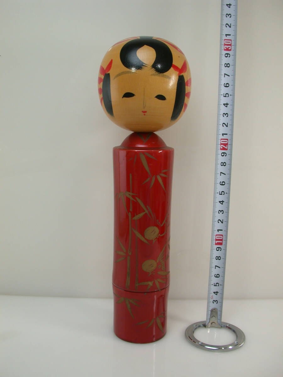 夢493. 伝統こけし 達郎 作 高30.3cm程拍卖