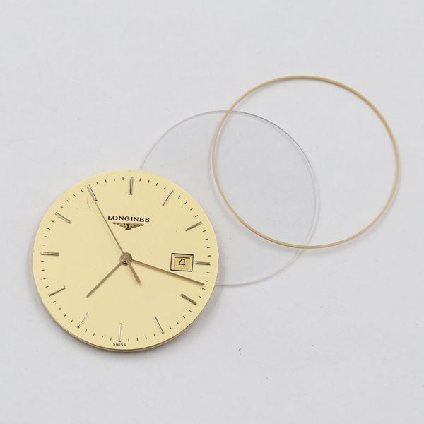 ロンジン L156.4 デイト 風防付 ラウンド ムーブメント QZ ゴールド文字盤 メンズ/レディース腕時計用 TKD 2000000 NSK拍卖
