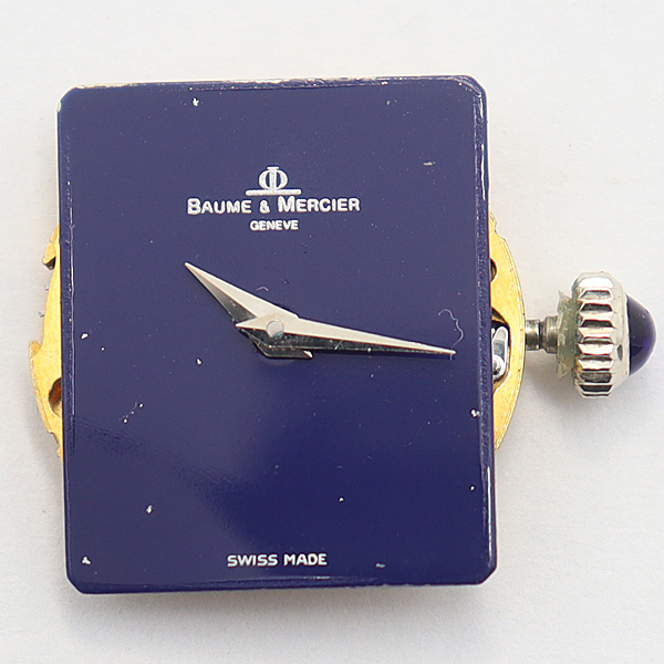 ボーム&メルシエ 手巻き ムーブメント BM755 17石 ネイビー文字盤 スクエア レディース腕時計 2000000 NSK OMI拍卖