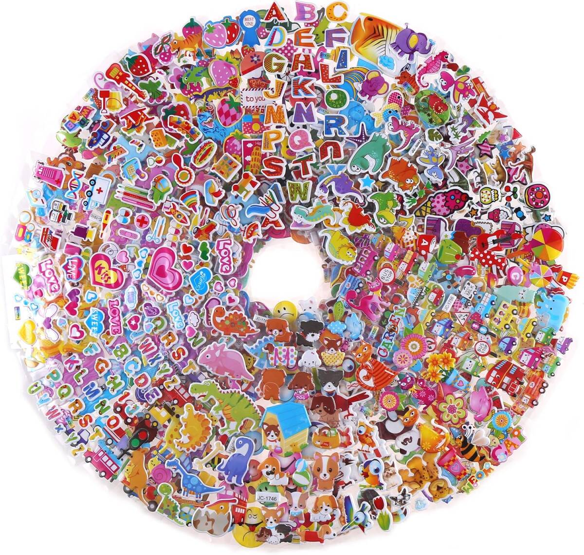 3D 立体 ぷっくり ステッカー プレゼント かわいい シールセット 大量 60枚セット LOKIPA ご褒美 拍卖